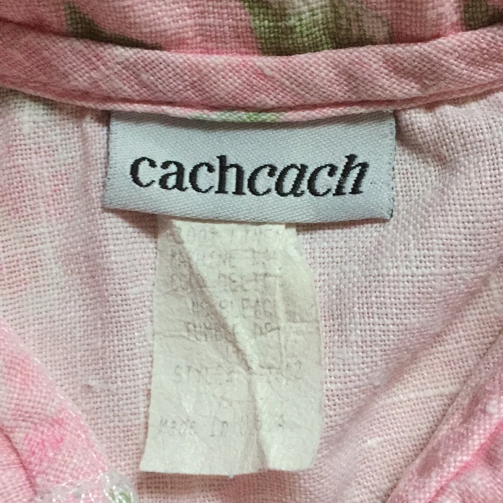 2 Vintage Linen Like Floral & Denim Capri Sets - Picture 4 of 7